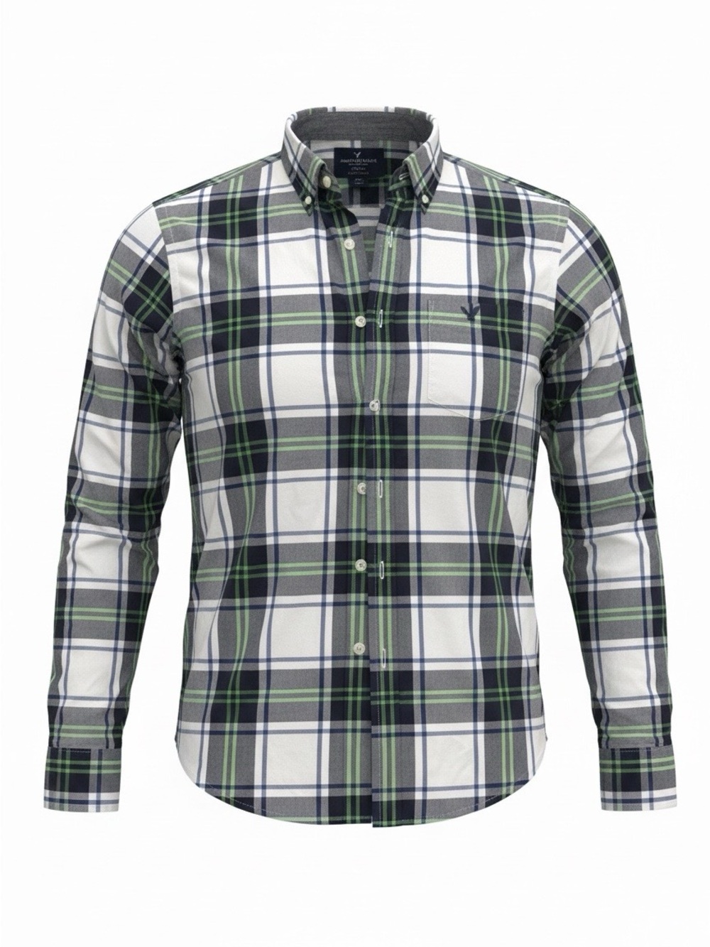 American Eagle Classic Fit plaid button-up